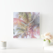 Dream Palm Tree Quadratische Wanduhr (Zuhause)