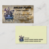 dream piano visitenkarte (Vorne/Hinten)