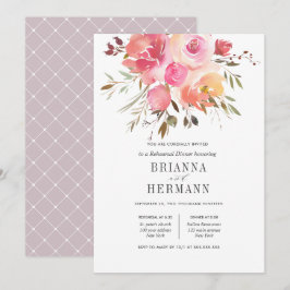 Dream Pink | Blume Hochzeitsessen Probe Einladung