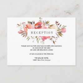 Dream Pink | Floral WEDD Empfang Begleitkarte