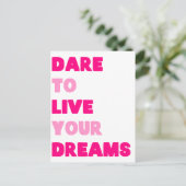 Dream Pink Postkarte (Stehend Vorderseite)