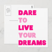 Dream Pink Postkarte (Vorne/Hinten)