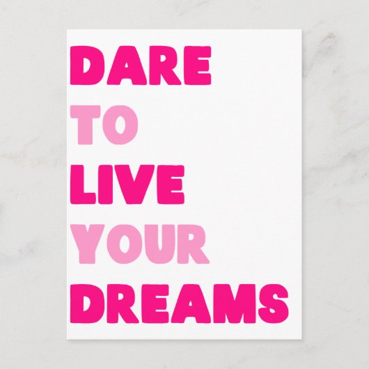 Dream Pink Postkarte (Vorderseite)