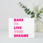 Dream Pink Postkarte (Stehend Vorderseite)