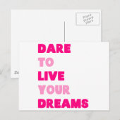 Dream Pink Postkarte (Vorne/Hinten)