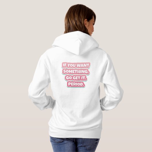 Dream Pink Script Motivierend Hoodie (Schwarz voll)
