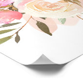 Dream pink Square Unplugged Wedding Zeremony Sign Poster (Ecke)