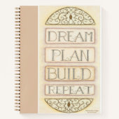 Dream Plan Build Repeat Spiral Notebook Notizblock (Vorderseite)