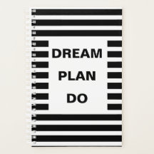Dream Plan Do Black Stripes Motivierend Zitat