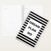 Dream Plan Do Black Stripes Motivierend Zitat Planer (Anzeige)