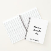 Dream Plan Do Flieder Pastell-Design Notizblock (Innenseite)