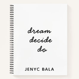 Dream Plan Do Flieder Pastell-Design Notizblock
