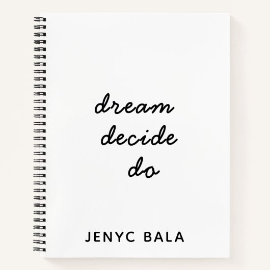 Dream Plan Do Flieder Pastell-Design Notizblock (Vorderseite)