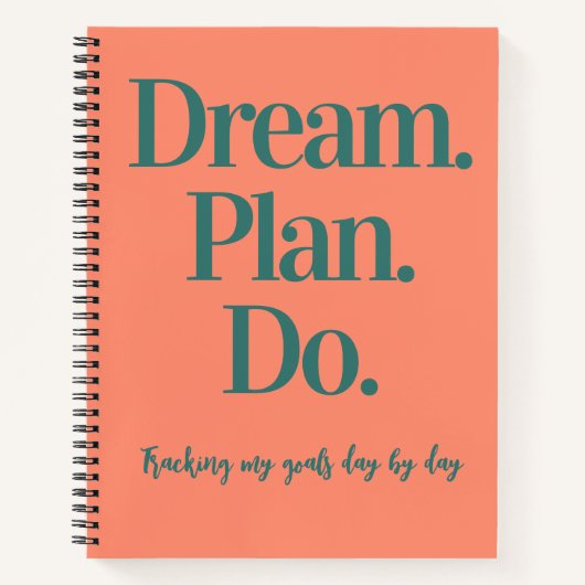 Dream Plan Do Goal Tracker Bullet Journal Notizblock (Vorderseite)