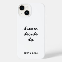 Dream Plan Do Modern Minimalistisch Einfach Case-Mate iPhone 14 Hülle