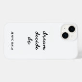 Dream Plan Do Modern Minimalistisch Einfach Case-Mate iPhone Hülle (Rückseite (Horizontal))