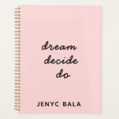 Dream Plan Do Rosé Design Planer (Vorderseite)
