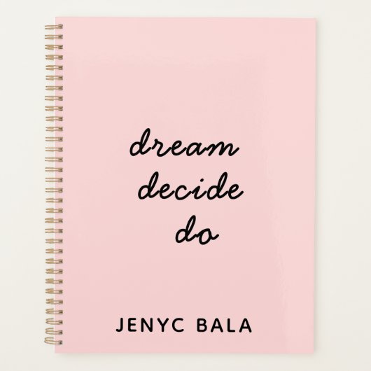 Dream Plan Do Rosé Design Planer (Vorderseite)