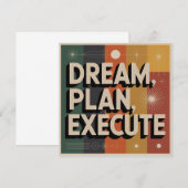 Dream, Plan, Execute Einladung (Vorne/Hinten)