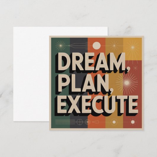 Dream, Plan, Execute Einladung (Vorne/Hinten)