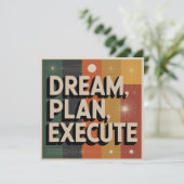 Dream, Plan, Execute Einladung (Stehend Vorderseite)