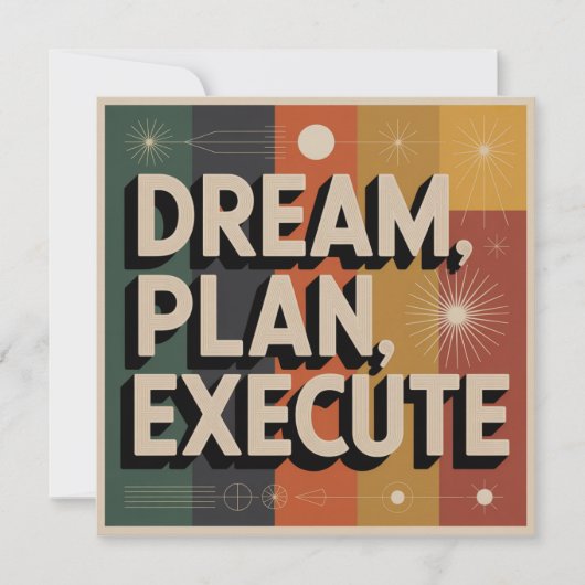 Dream, Plan, Execute Einladung (Vorderseite)