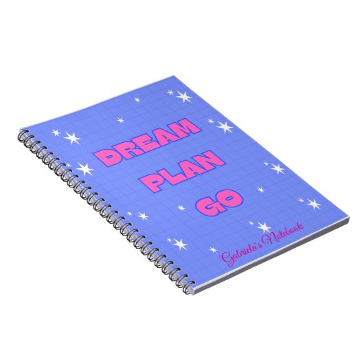 Dream. Plan. Go. – Motivational Notebook Notizblock (Rechte Seite)