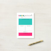 Dream Planner Journal-Seite Post-it Klebezettel (Auf Schreibtisch)