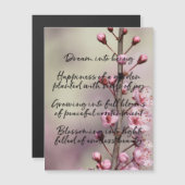 Dream Poem Cherry Blossom Blume Magnetkarte (Vorne/Hinten)
