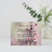 Dream Poem Cherry Blossom Blume Postkarte (Stehend Vorderseite)