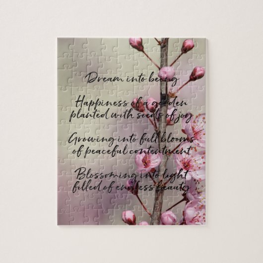 Dream Poem Cherry Blossom Blume Puzzle (Vertikal)