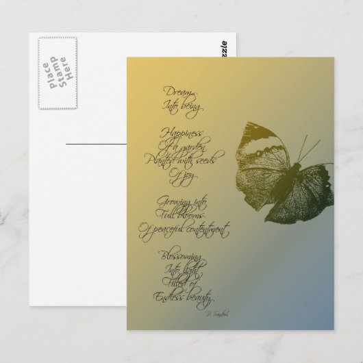 Dream Poem Postkarte (Vorne/Hinten)
