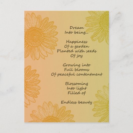 Dream Poem Postkarte (Vorderseite)