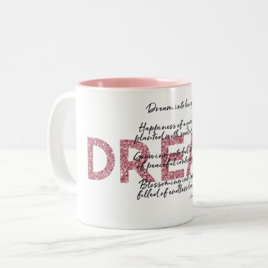 Dream Poem Zweifarbige Tasse (Vorderseite Links)