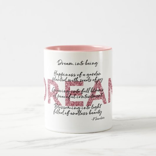 Dream Poem Zweifarbige Tasse (Mittel)