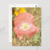 Dream Poppy Floral Postkarte (Vorne/Hinten)