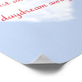 Dream Poster mit Cloud Background & Red Text (Ecke)