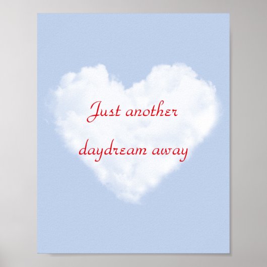 Dream Poster mit Cloud Background & Red Text (Vorne)