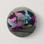 Dream Rock Ich malte mit Alkohol und Indien Tinte. Button (Vorderseite)
