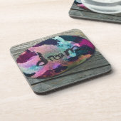 Dream Rock Ich malte mit Alkohol und Indien Tinte. Getränkeuntersetzer (Linke Seite)