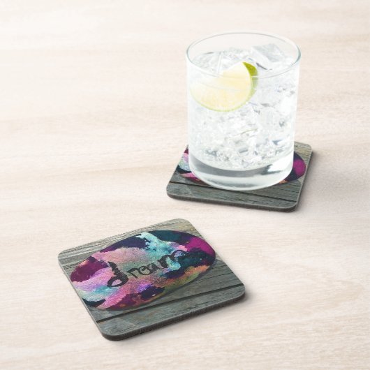 Dream Rock Ich malte mit Alkohol und Indien Tinte. Getränkeuntersetzer (Rechte Seite)