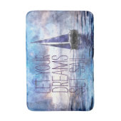 Dream Sail Inspiration Ozean Blue Sunset Badematte (Vorderseite Vertikal)