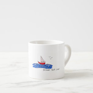 Dream Sail Live Sea Boat Seagulls Tasse Kaffee