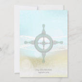 Dream Shore Beach Blue Wedding Save the Date (Rückseite)