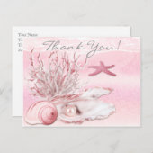 Dream Shore Beach Carnation Pink Vielen Dank Postkarte (Vorne/Hinten)