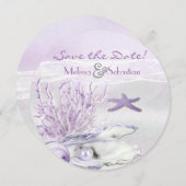 Dream Shore Beach Orchid Wedding Save the Date (Vorne/Hinten)