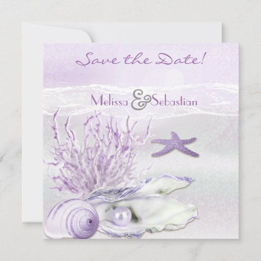 Dream Shore Beach Orchid Wedding Save the Date (Vorderseite)