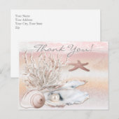 Dream Shore Beach Peach Vielen Dank Postkarte (Vorne/Hinten)