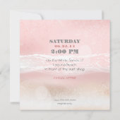 Dream Shore Beach Peach Wedite Einladung (Rückseite)