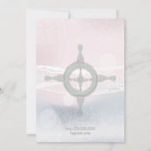 Dream Shore Beach Pink Wedding Save the Date (Rückseite)